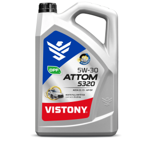 ACEITE MOTOR DIESEL Y BENCINERO ATTOM S320 SAE 5W-30 5L VISTONY