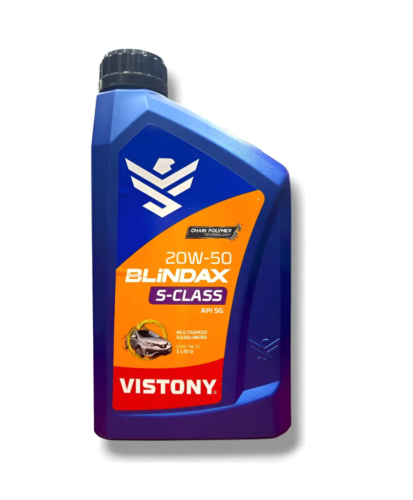 ACEITE MOTOR A GASOLINA BLINDAX S-CLASS SAE 20W-50 1L VISTONY